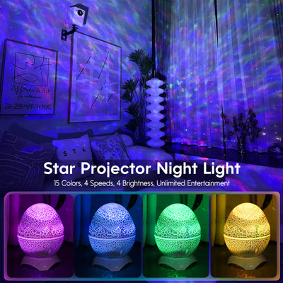 Rossetta Star Projector, Galaxy Projector LED Lights for Bedroom, Remote Control & White Noise Bluetooth Speaker, Night Light for Kids Room, Adults Home Theater, Christmas, Party, Bedroom Decor