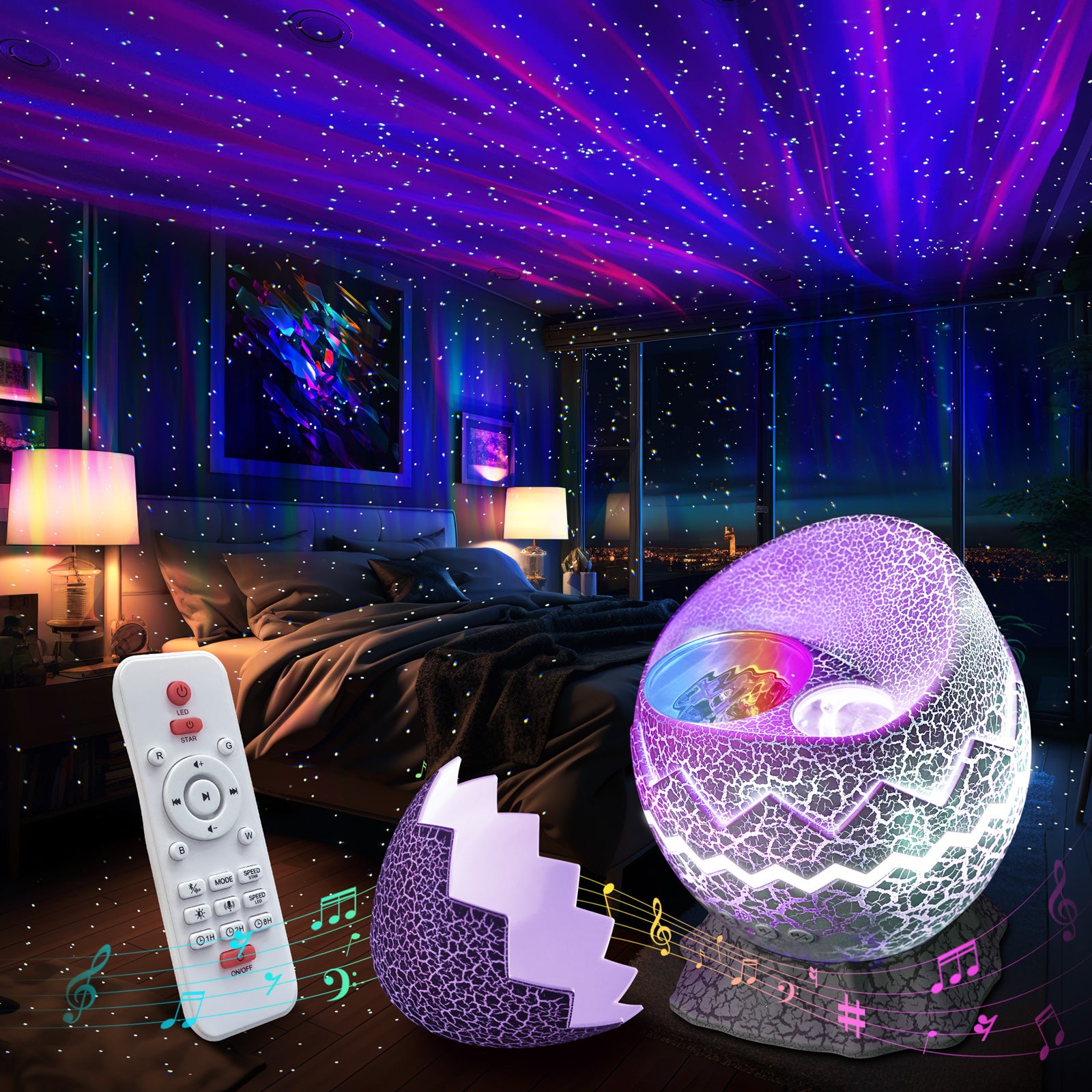 Rossetta Star Projector, Galaxy Projector LED Lights for Bedroom, Remo