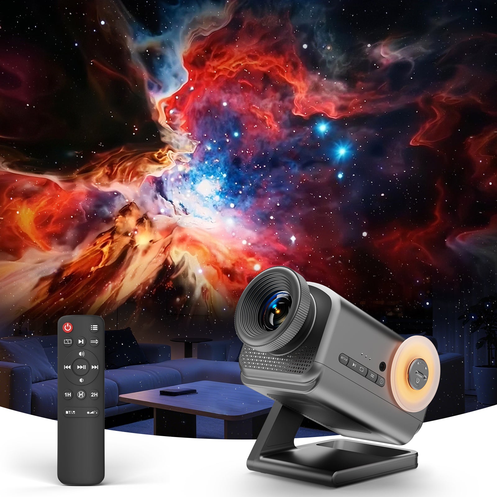 Rossetta 3D Theme Projector, HD Projection Lens & Adjustable Focus Gal