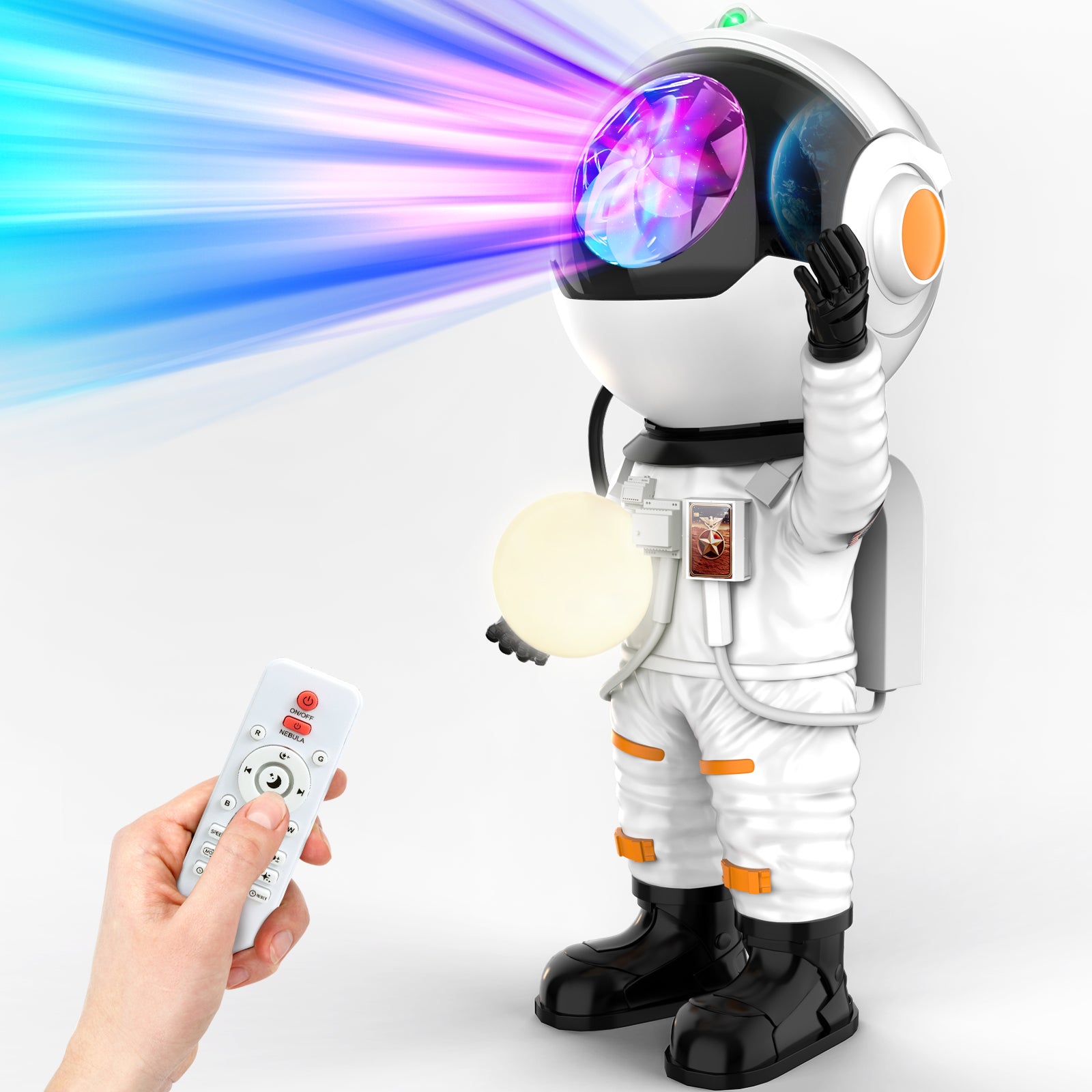 Astronaut Galaxy Projector Star Projector, Kids Night Light with 並行輸入品 Unbranded 9.25 in. Sound React Multi-Color Integrated T10 1W LED Astronaut  Galaxy Night Light LH-PL023-999
