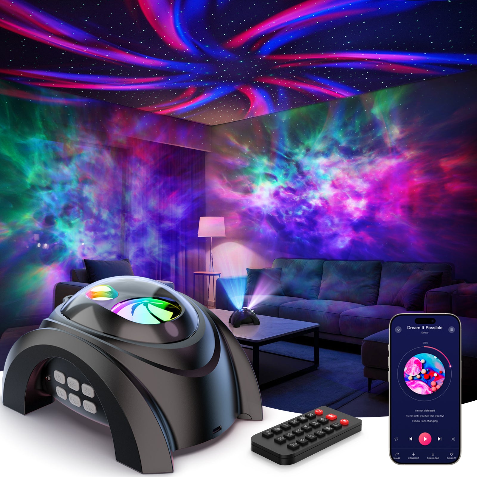 Rossetta Galaxy Projector 58 Lighting Effects Star Projector