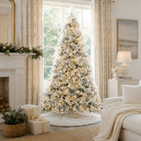 Snow-Flocked Artificial Christmas Tree, 2–9 FT, Unlit or Pre-Lit