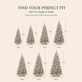 Snow-Flocked Artificial Christmas Tree, 2–9 FT, Unlit or Pre-Lit