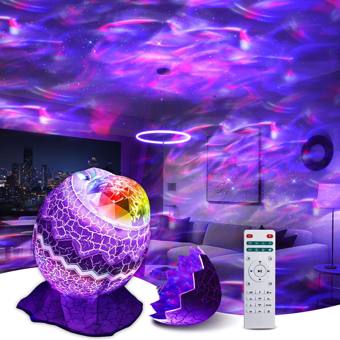 Rossetta Galaxy Projector, Star Projector Light for Bedroom, APP Control Bluetooth Speaker and White Noise, Night Kids Adults Home Thealter, Ceiling, Room Decor