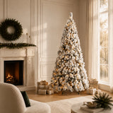 Snow-Flocked Artificial Christmas Tree, 2–9 FT, Unlit or Pre-Lit