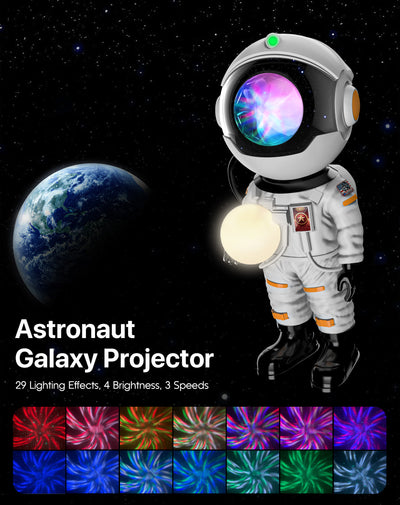 Rossetta Astronaut Galaxy Projector, Star Projector for Bedroom, LED Night Light for Kids Room with Timer and Remote, Room Decor Aesthetic, Home Decor, Gifts for Adults, Teens, Christmas, Birthday