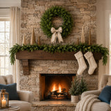25-Inch Pre-Lit Dual-Color LED Christmas Wreath