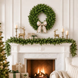 25-Inch Pre-Lit Dual-Color LED Christmas Wreath