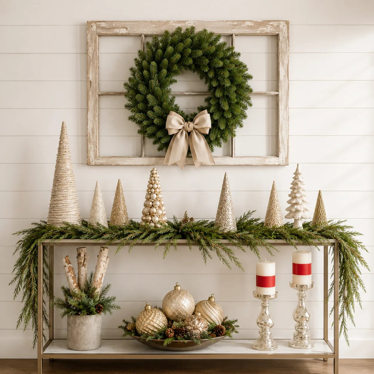25-Inch Pre-Lit Dual-Color LED Christmas Wreath