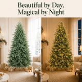 Unlit Blue-Green PE/PVC Artificial Christmas Tree, 2–9 FT