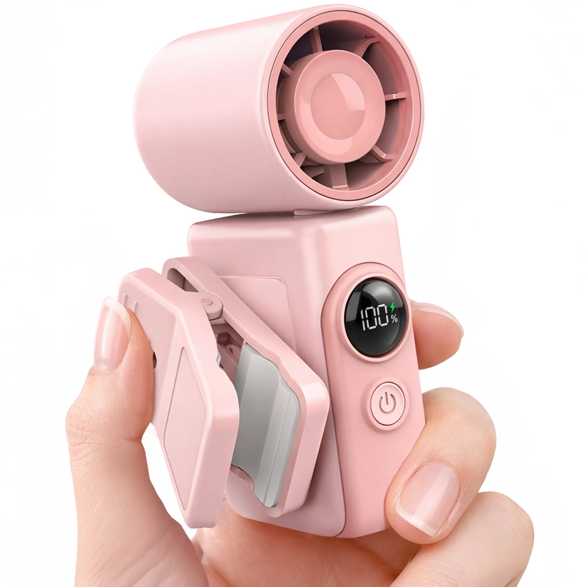 Hotsales Clip-On Portable Fan, 13500 RPM Rechargeable Handheld Mini Fa ...