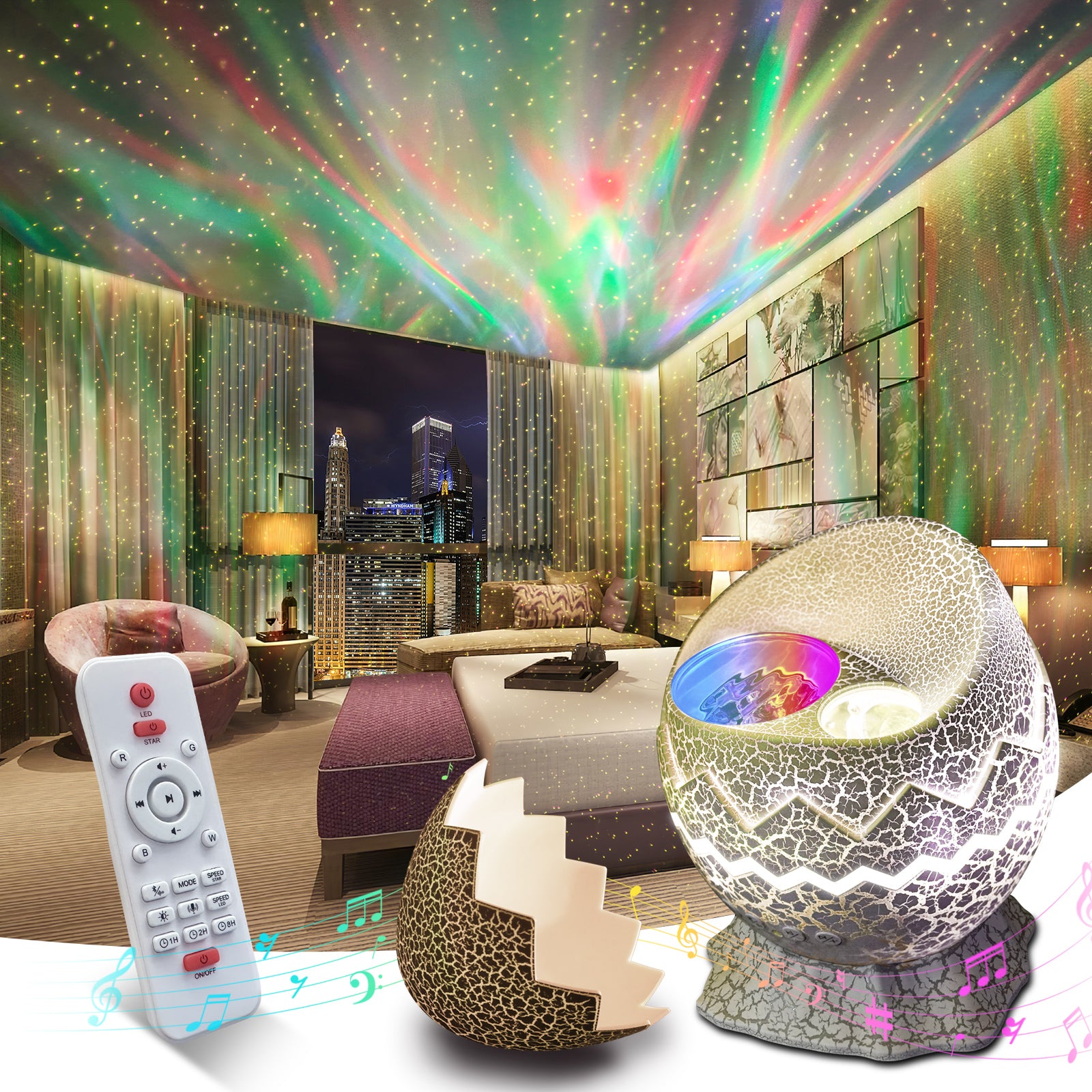 Rt Projectors Rossetta Star Projector Next Generation Galaxy Projector Night Light,