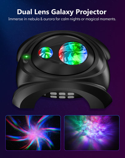 Rossetta Galaxy Projector, 58 Lighting Effects Star Projector Bluetooth Speaker White Noise Night Light, Galaxy Light Projector with Remote Control and Timer for Ceiling, Home Decor, Kids Room, Party