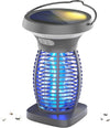 Zechuan Solar Bug Zapper Outdoor, Mosquito Zapper Outdoor Waterproof Electric Rechargeable Fly Zapper with Solar Panel, 4200V Fly Trap Indoor for Home Backyard, Patio, Garden, Camping