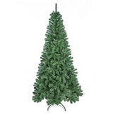 Classic unlit full-profile artificial Christmas tree on a white background