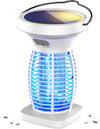 Zechuan Solar Bug Zapper Outdoor, Mosquito Zapper Outdoor Waterproof Electric Rechargeable Fly Zapper with Solar Panel, 4200V Fly Trap Indoor for Home Backyard, Patio, Garden, Camping